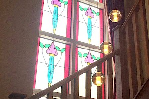 Staircase Stained glass window